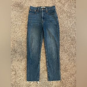 Madewell perfect vintage Jean frayed hem 26